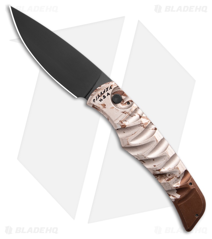 Piranha Paradox Automatic Knife Camo Aluminum (3.1" Black) P-24CT