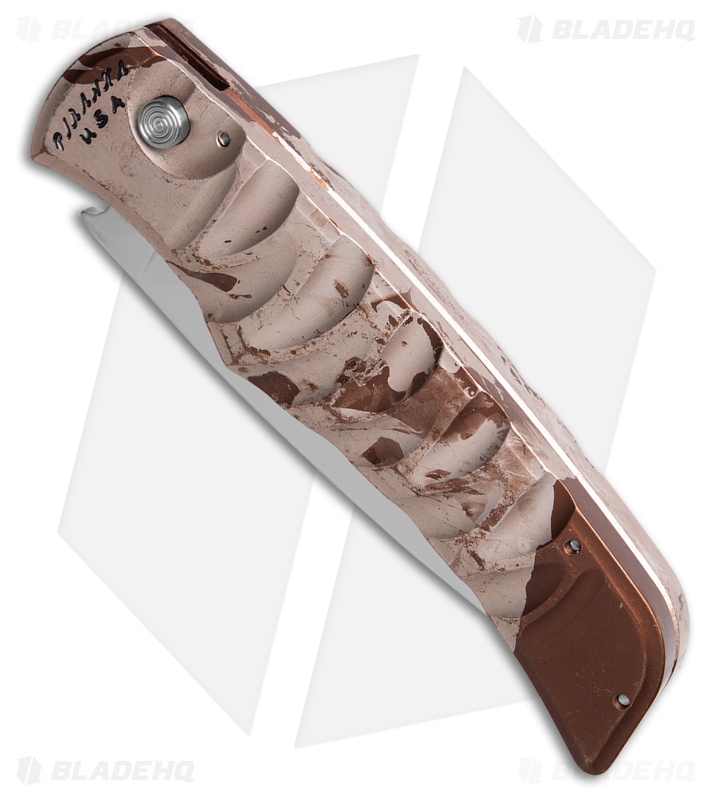 Piranha Paradox Automatic Knife Camo Aluminum (3.1" Mirror) P-24C