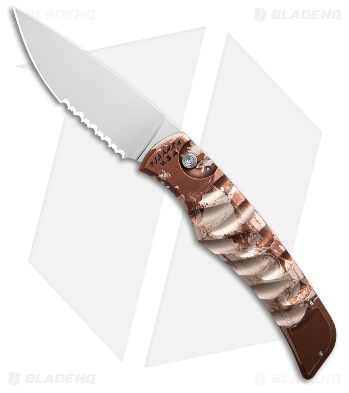 Piranha Paradox Automatic Knife Camo Aluminum (3.1" Mirror Serrated) P-24CS