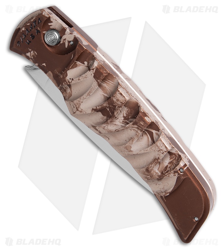 Piranha Paradox Automatic Knife Camo Aluminum (3.1" Mirror Serrated) P-24CS