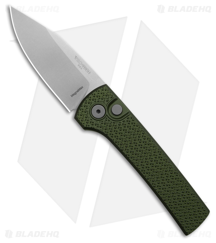 Pro-Tech Chaves Scapegoat Compact Auto Knife Carbide Textured Green Al (3.2" SW)