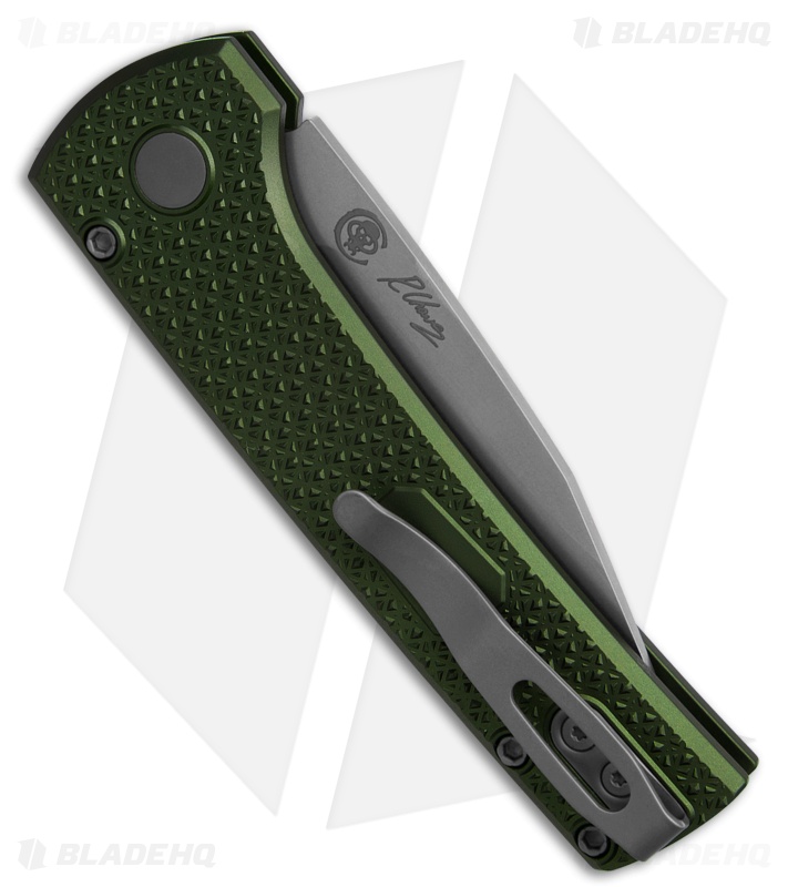 Pro-Tech Chaves Scapegoat Compact Auto Knife Carbide Textured Green Al (3.2" SW)