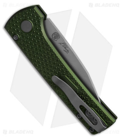 Pro-Tech Chaves Scapegoat Compact Auto Knife Carbide Textured Green Al (3.2" SW)