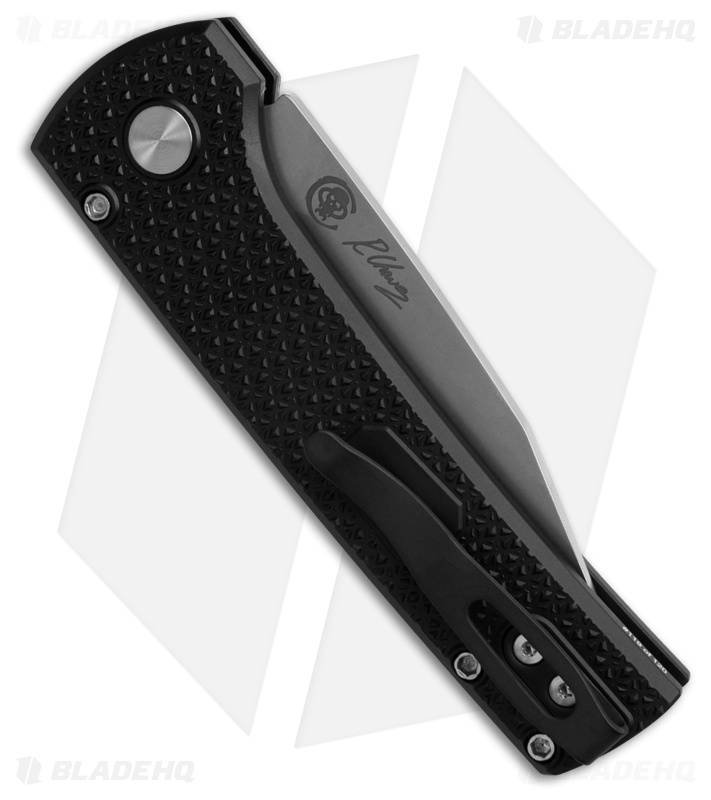 Pro-Tech Chavez Scapegoat Compact Automatic Knife Textured Black Al (3.2" SW)