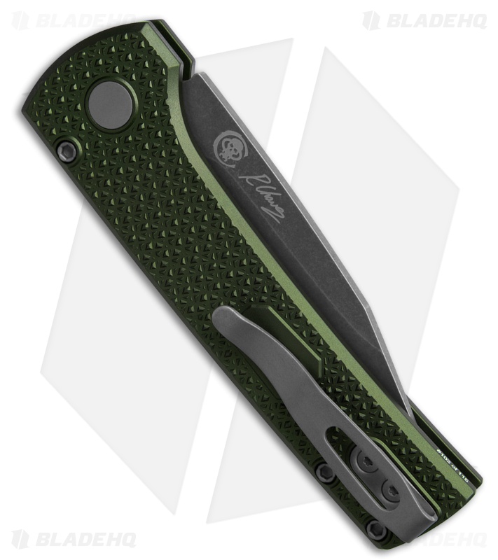 Pro-Tech Chavez Scapegoat Compact Automatic Knife Textured Green Al (3.2" AW)