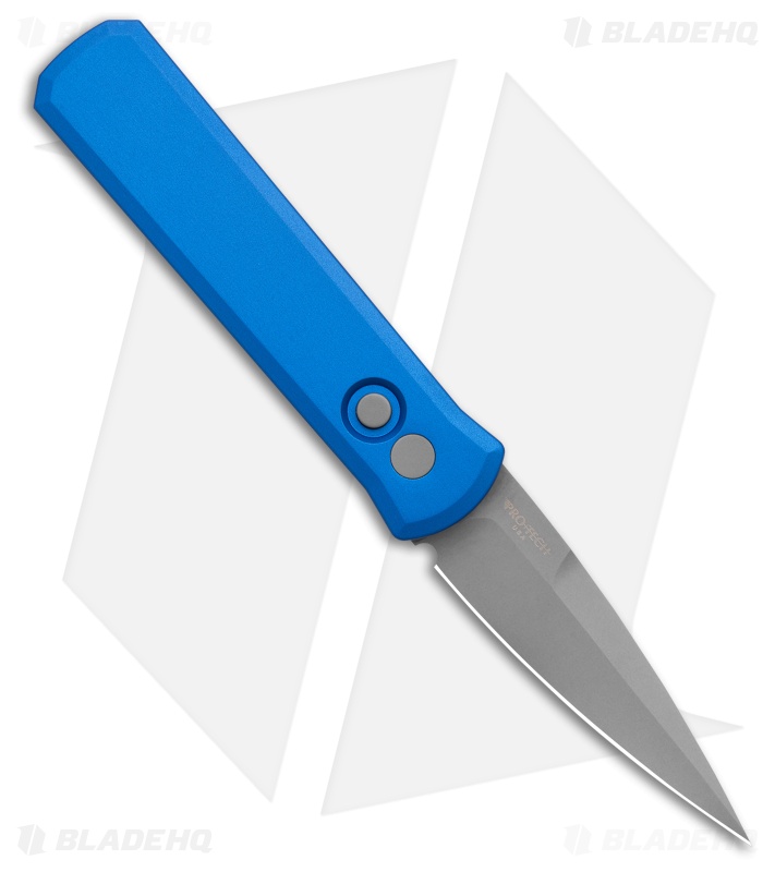 Pro-Tech Godson Left Hand Automatic Knife Blue Aluminum (3.15" BB 154CM)