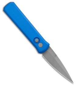 Pro-Tech Godson Left Hand Automatic Knife Blue Aluminum (3.15" BB 154CM)