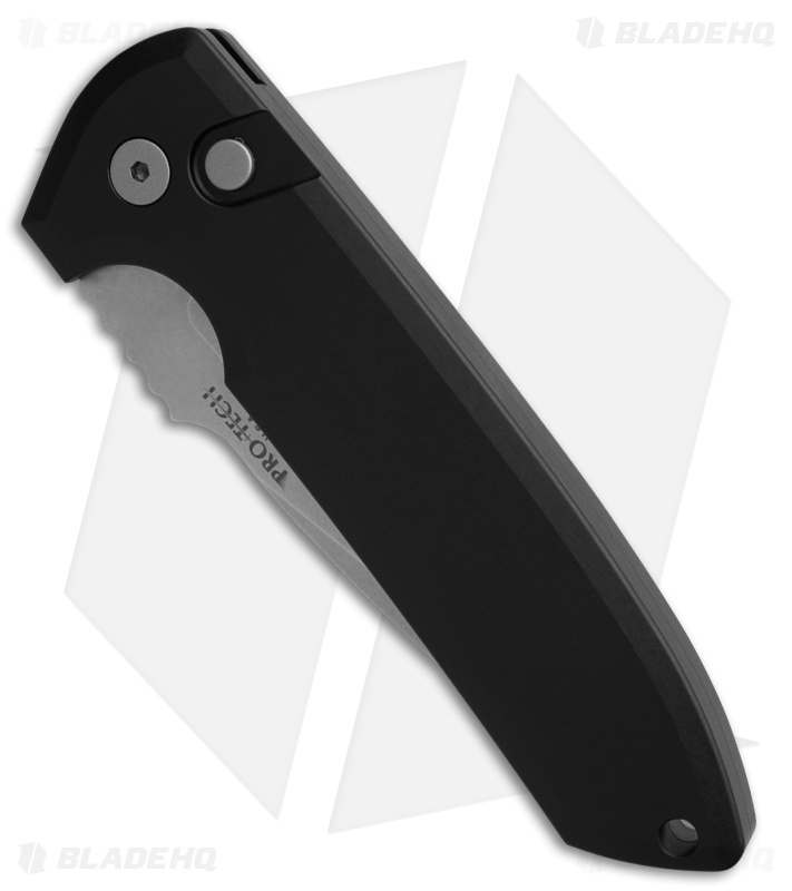 Pro-Tech Les George Rockeye Automatic Knife Black Aluminum (3.5" SW MagnaCut)