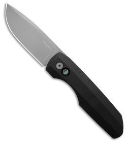 Vero Engineering + Pro-Tech Synapse 2 Automatic Knife Black Aluminum (3.5"  BB)