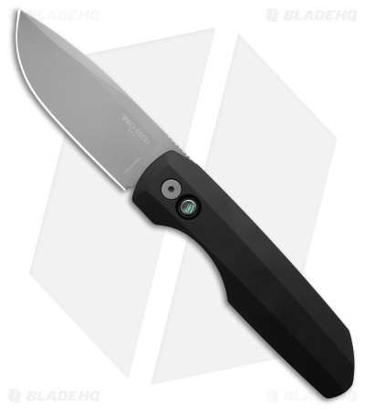 Vero Engineering + Pro-Tech Synapse 2 Automatic Knife Black Aluminum (3.5"  BB)