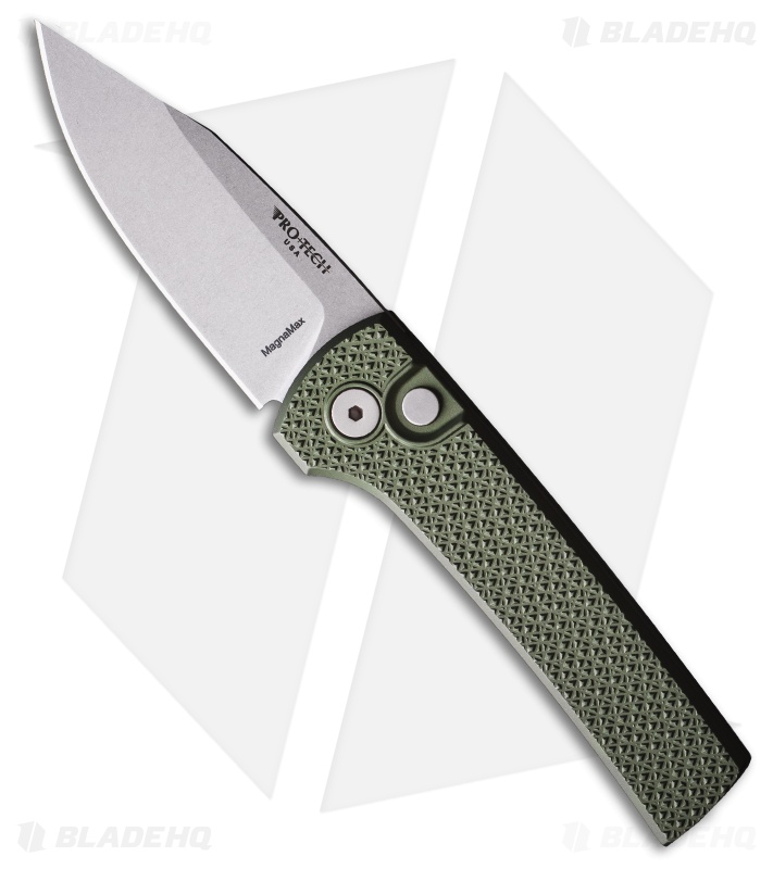 Pro-Tech Chaves Scapegoat Compact Auto Knife Carbide Textured Green Al (3.2" SW)