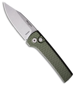 Pro-Tech Chaves Scapegoat Compact Auto Knife Carbide Textured Green Al (3.2" SW)