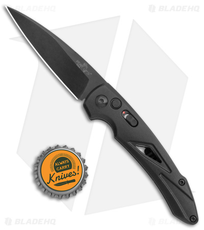 Bear OPS Bold Action XVI Automatic Knife Black Aluminum (2.8" Black)