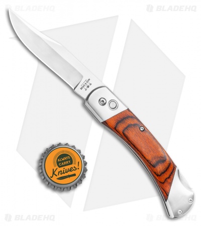 Bear and Son Automatic Lockback Knife Rosewood  (3.5" Satin)
