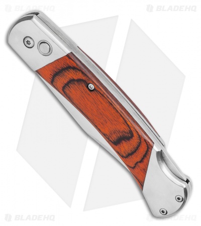 Bear and Son Automatic Lockback Knife Rosewood  (3.5" Satin)