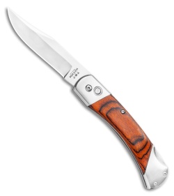 Bear and Son Automatic Lockback Knife Rosewood  (3.5" Satin)