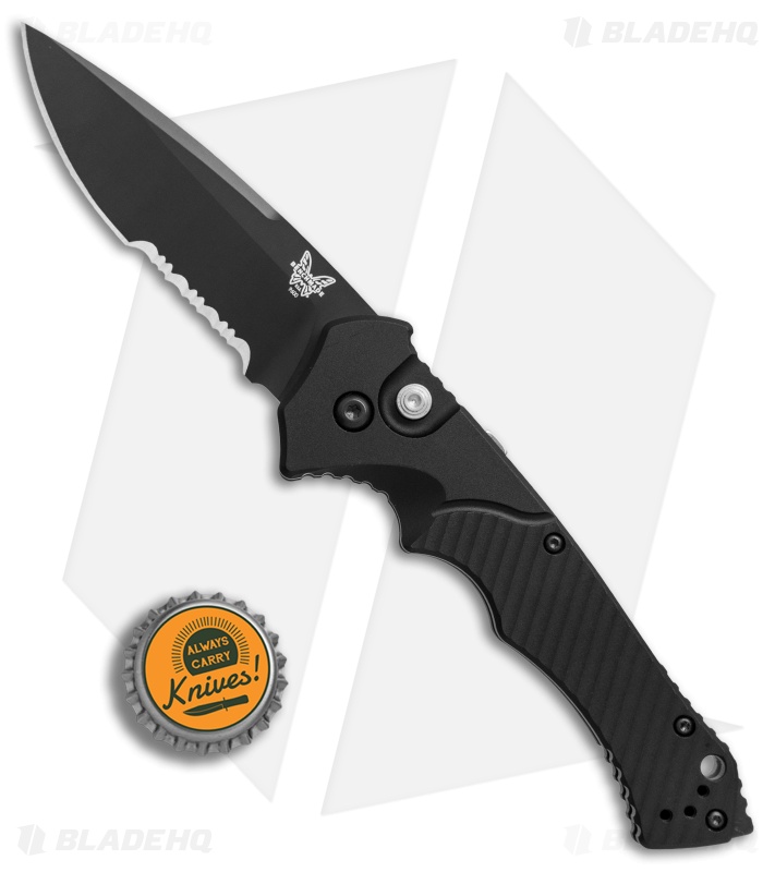 Benchmade Rukus II Automatic Knife (3.4" Black Serr) 9600SBK