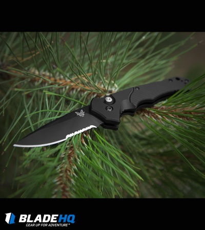 Benchmade Rukus II Automatic Knife (3.4" Black Serr) 9600SBK