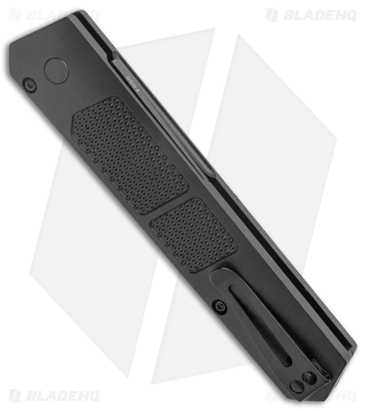 Boker Plus Kwaiken Grip Automatic Knife Black Aluminum (3.3" Black D2)