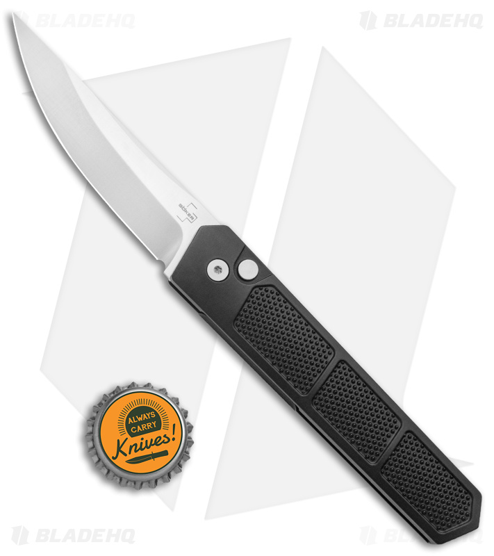 Boker Plus Kwaiken Grip Automatic Knife Black Aluminum (3.3" Satin D2)
