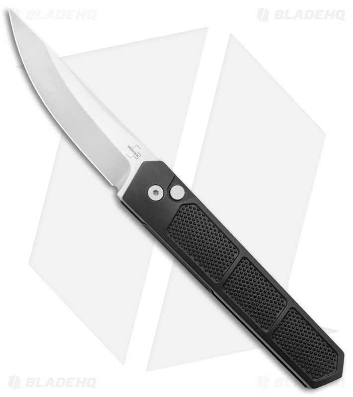 Boker Plus Kwaiken Grip Automatic Knife Black Aluminum (3.3" Satin D2)