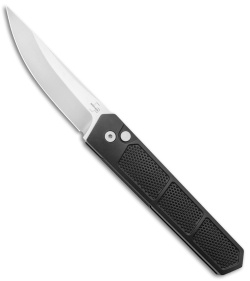 Boker Plus Kwaiken Grip Automatic Knife Black Aluminum (3.3" Satin D2)