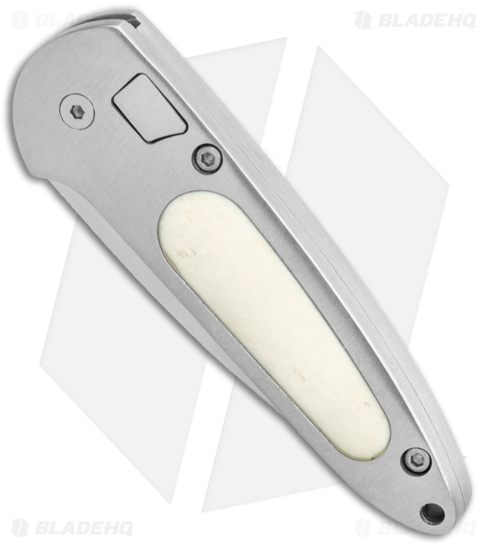 Boker Top Lock II Button Lock Knife Gray Aluminum/Kraton (2.75" Satin) 117107WB