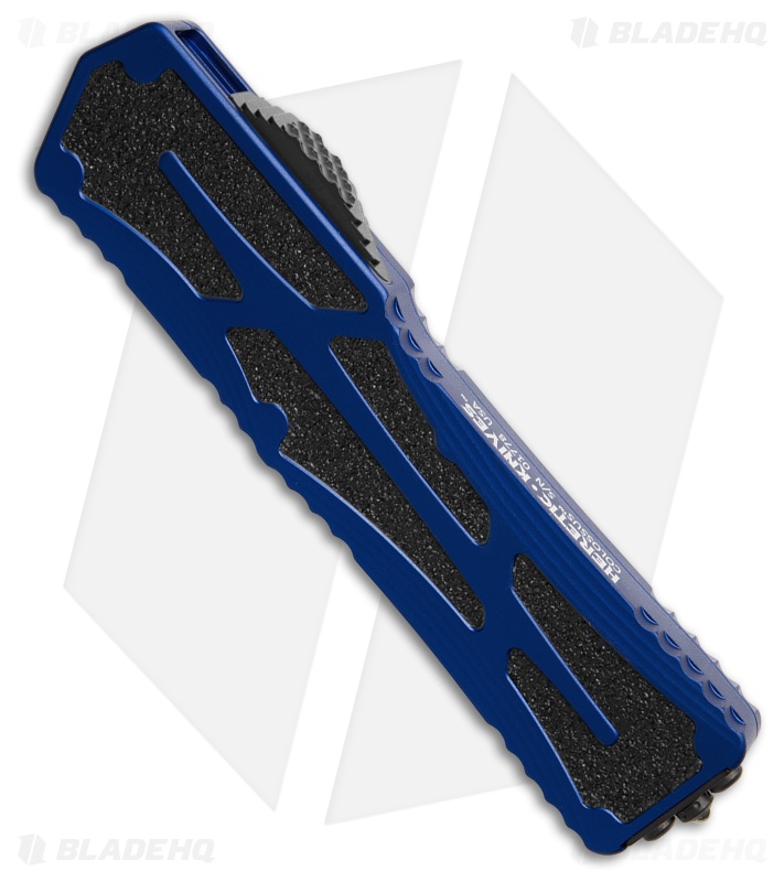 Heretic Knives Colossus D/E OTF Automatic Knife Blue (3.5" Black DLC)