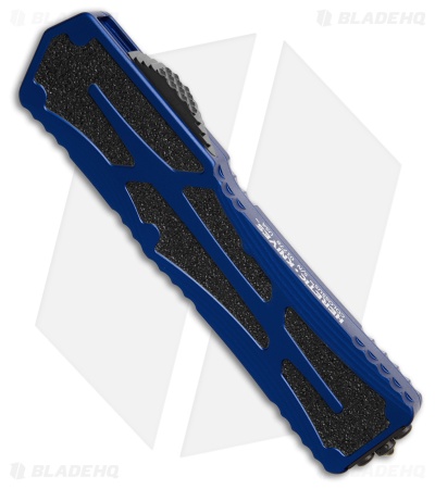 Heretic Knives Colossus D/E OTF Automatic Knife Blue (3.5" Black DLC)