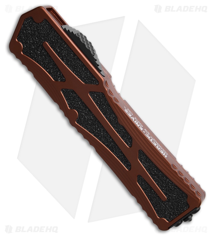 Heretic Knives Colossus D/E OTF Automatic Knife Boot Beer Brown (3.5" Black DLC)