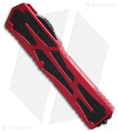 Heretic Knives Colossus D/E OTF Automatic Knife Red (3.5" Black DLC)