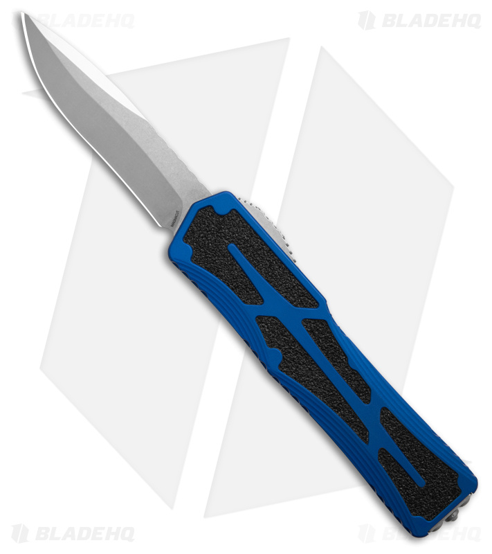 Heretic Knives Colossus MagnaCut Recurve OTF Automatic Knife Blue (3.5" SW)