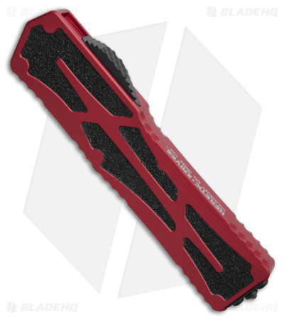 Heretic Knives Colossus OTF Automatic Knife Red Aluminum (DLC Tanto Magnacut)