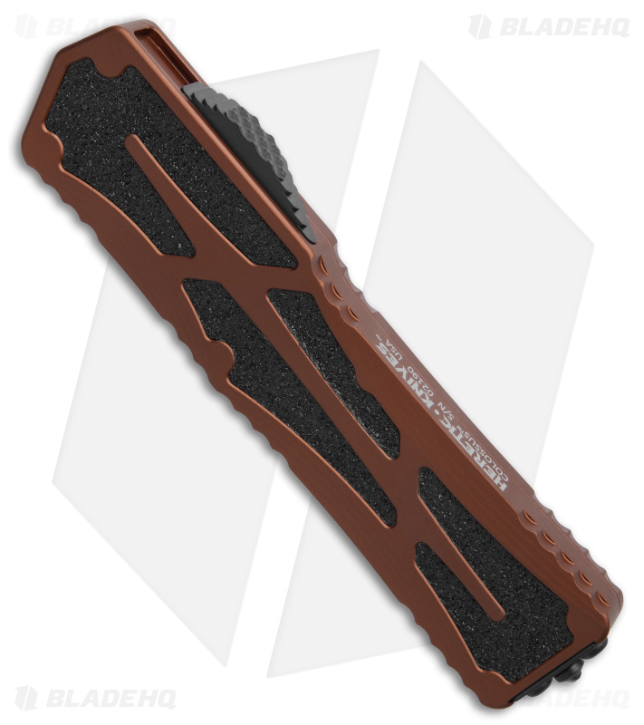 Heretic Knives Colossus OTF Automatic Knife Root Beer Alum (DLC Tanto Magnacut)