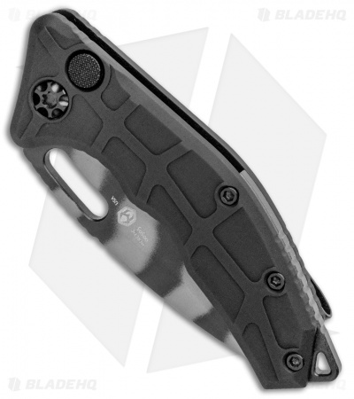 Heretic Knives Martyr Automatic Knife Black Aluminum (3" Tiger Stripe)