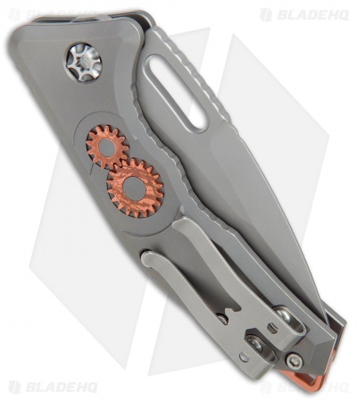 Heretic Knives Martyr Recurve Automatic Knife Ti/Copper Gear (3" Double Blast)