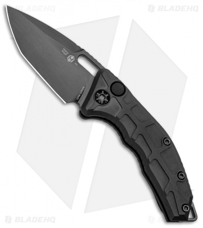 Heretic Knives Martyr Tanto Automatic Knife Black Tactical Aluminum (3" Black)