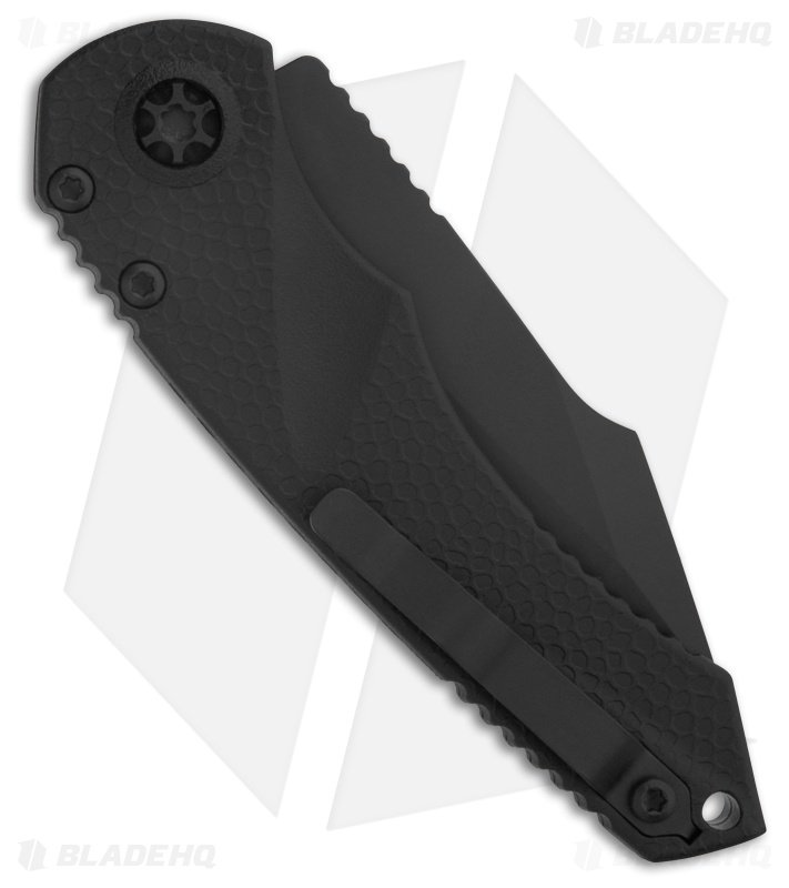 Heretic Knives Mini Pariah Tanto Automatic Knife Black Polymer (3.3" Black)