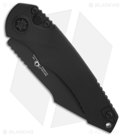 Heretic Knives Mini Pariah Tanto Automatic Knife Black Polymer (3.3" Black)