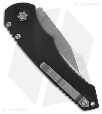 Heretic Knives Mini Pariah Tanto Automatic Knife Black Polymer (3.3" SW)