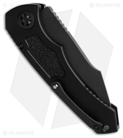 Heretic Knives Pariah Auto Knife Black Aluminum W/ Grip Inserts (3.8" DLC)