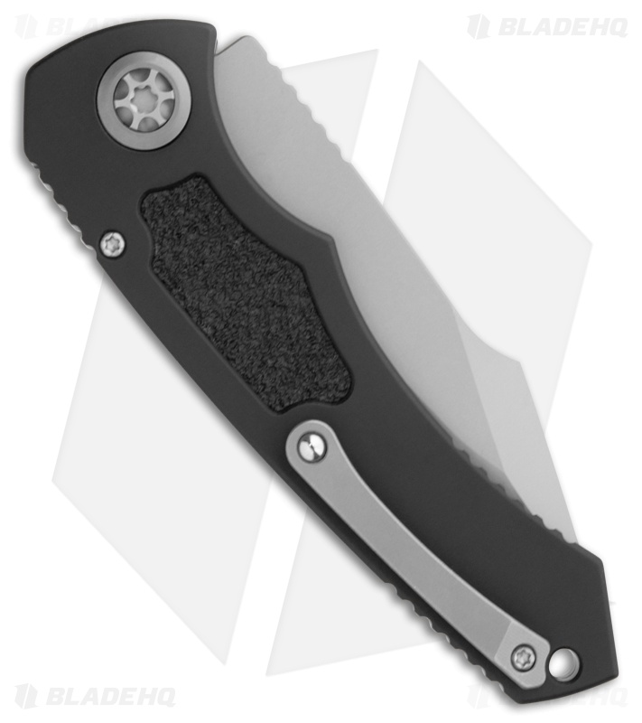 Heretic Knives Pariah Auto Knife Black Aluminum W/ Grip Inserts (3.8" BB)