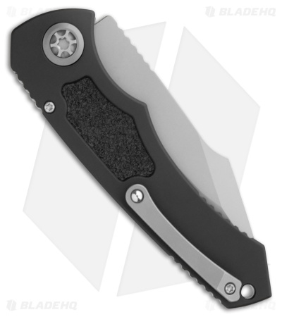Heretic Knives Pariah Auto Knife Black Aluminum W/ Grip Inserts (3.8" BB)