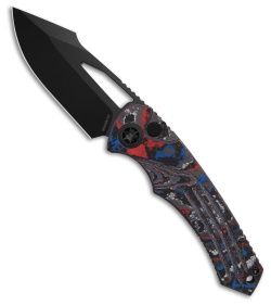 Heretic Knives Pariah MagnaCut Button Lock Knife America Camo Carbon (3.8" DLC)