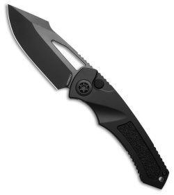 Heretic Knives Pariah MagnaCut Button Lock Knife Black Aluminum (3.8" DLC)