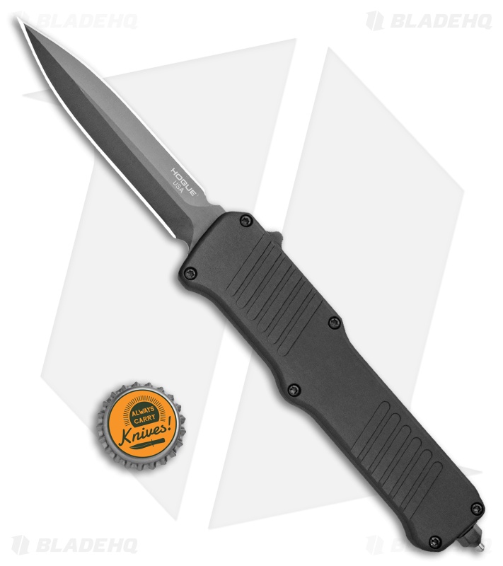 Hogue Incursion D/E OTF Automatic Knife Black Aluminum (3.875" Black) 54066