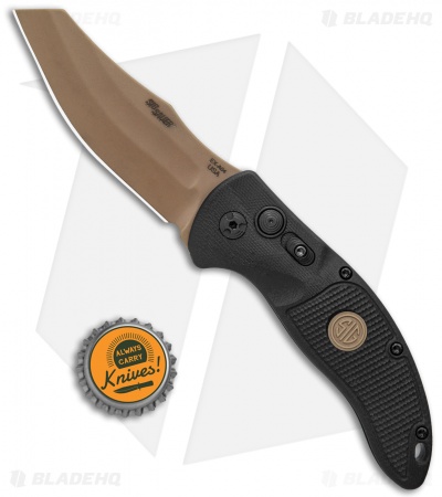 Hogue Sig Sauer EX-A04 Wharncliffe Automatic Knife Black G-10 (3.5" FDE) 36420