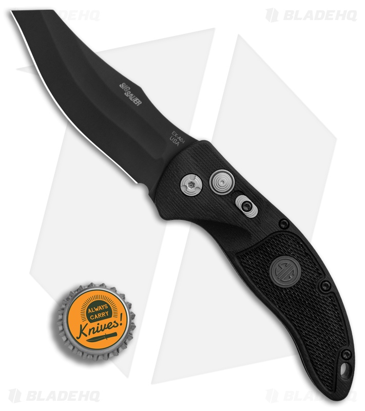 Hogue Sig Sauer EX-A04 Wharncliffe Automatic Knife Black G-10 (3.5" Black) 36422