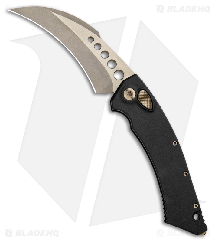 Microtech Custom Hawk Automatic Knife Apocalyptic (4" Two Tone Bronze) 507-MCK
