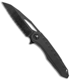 Microtech Sigil MK6 Frame Lock Knife Black (3.75" Black DLC Full Serr)